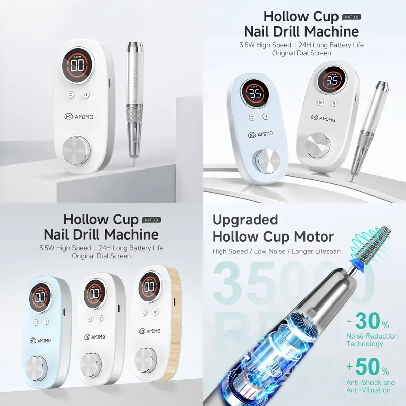 Nail Drill Machine - AMDMG Holle Cup Nagelboormachine Professioneel 35000