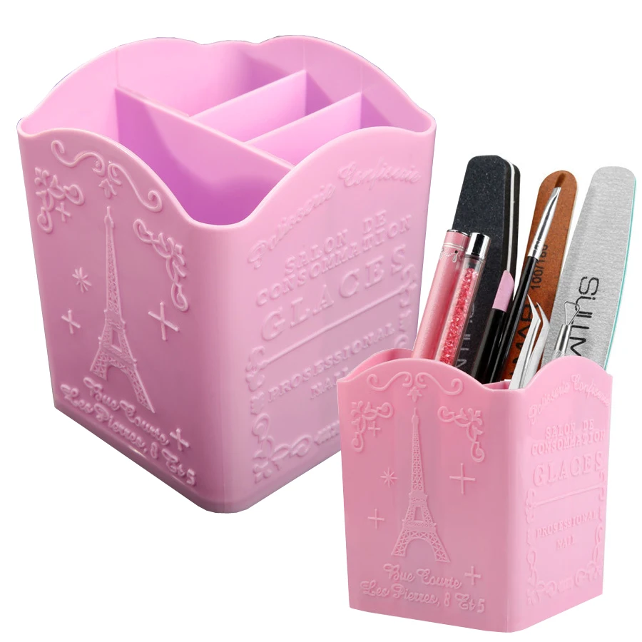 Nail Fan Brush - Nagelkunstborstelhouder met 4 compartimenten, opbergdoos voor