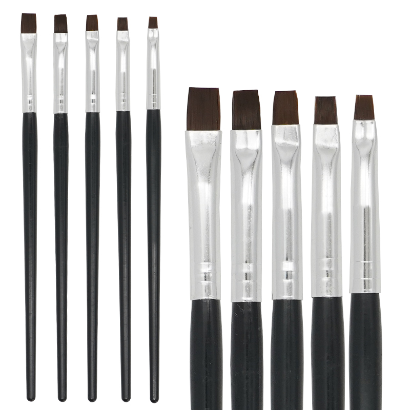 Nail Fan Brush - 5pcs Tandheelkundige Hars Borstel Pen Porselein