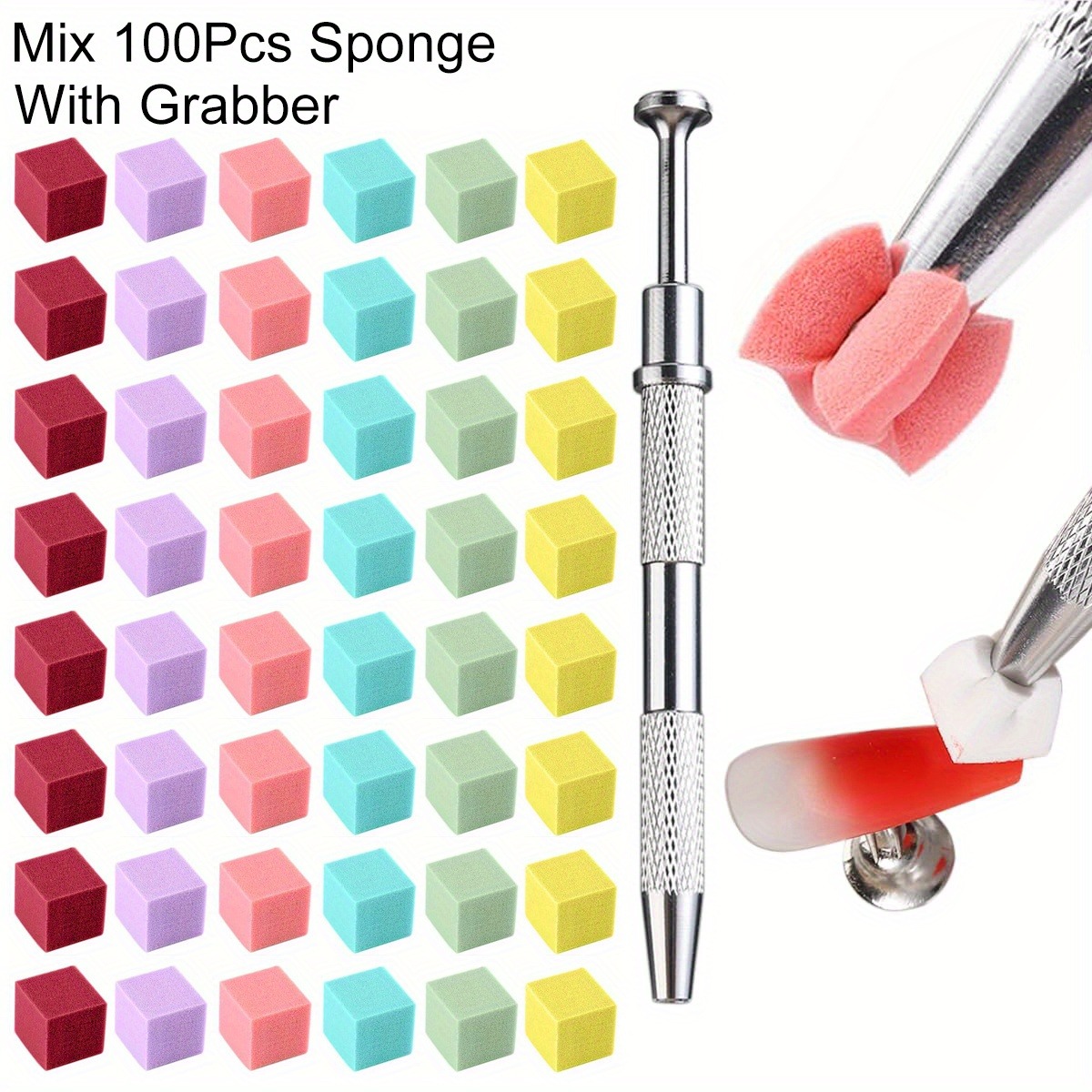 Nail Fan Brush - 1/50/100 Stuks Vierkante Nail Art Spons
