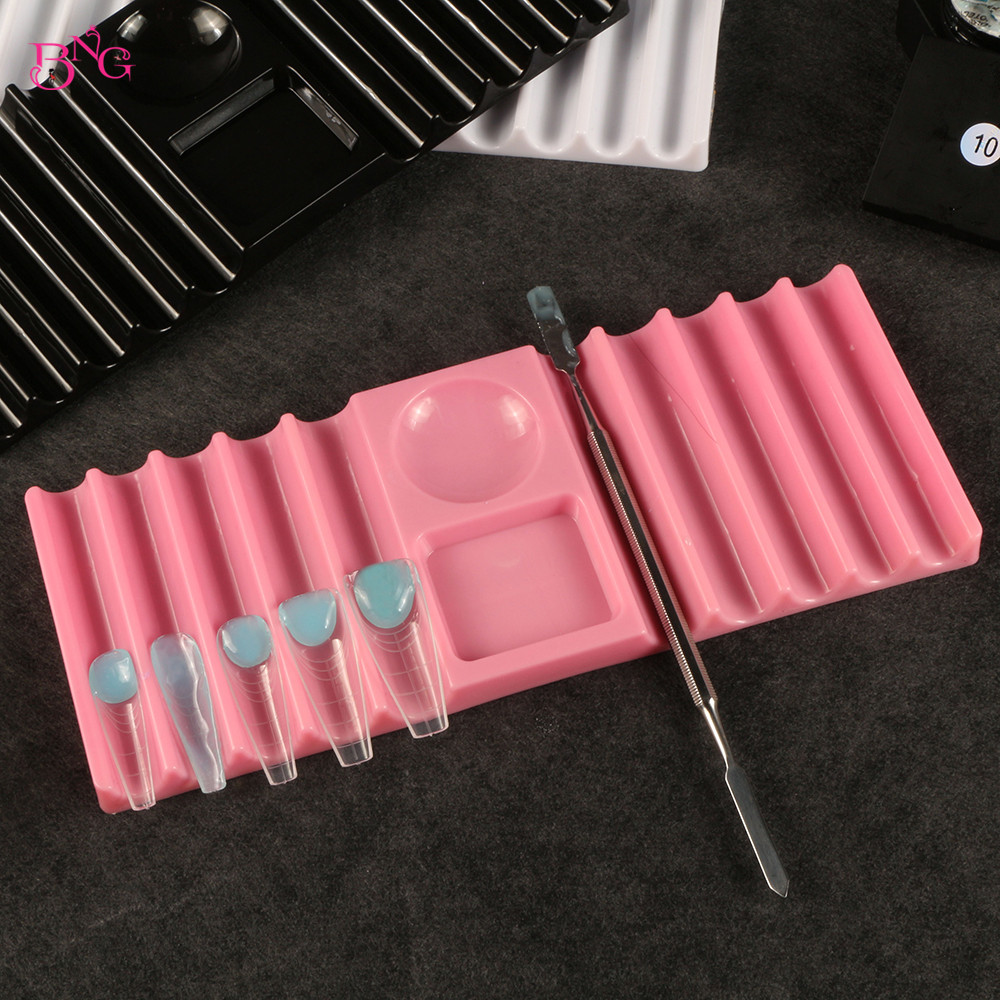 Nail Fan Brush - BNG Dubbele Vormhouder Plastic Penhouder voor