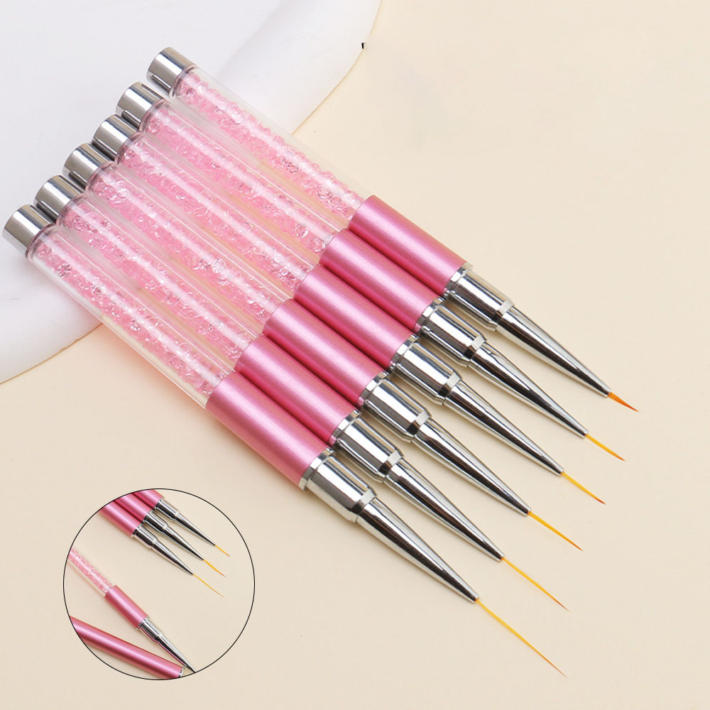 6-delige set acryl Franse stre - Nail Fan Brush recensie en prijs