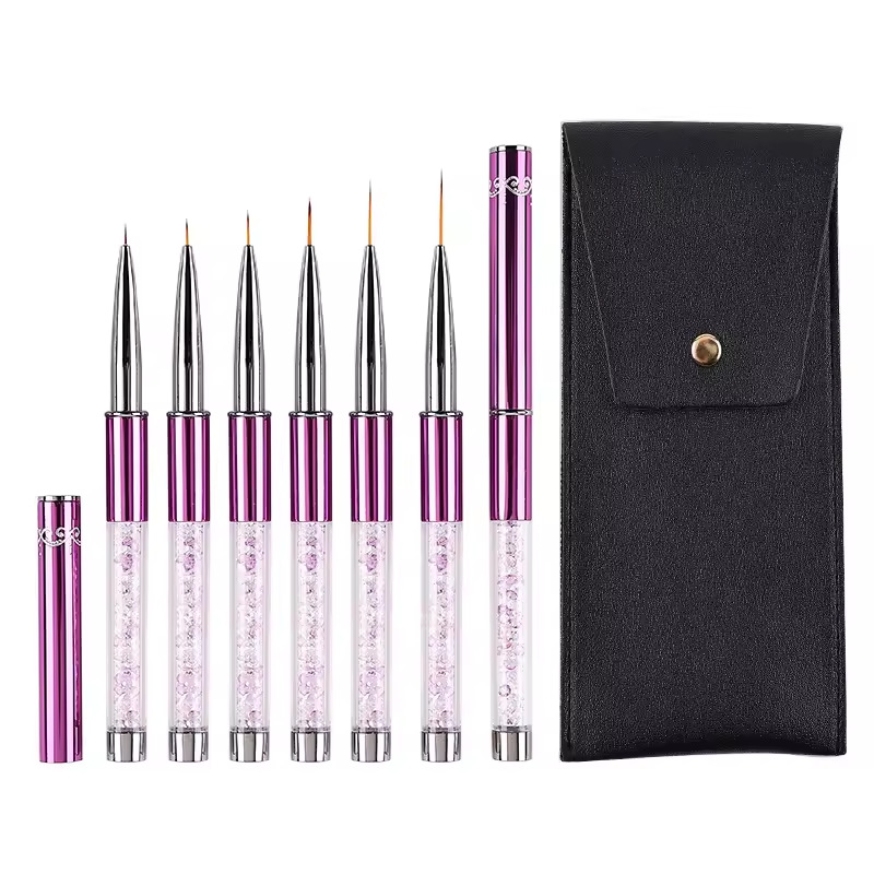 6-delige set acryl Franse stre - Nail Fan Brush recensie en prijs