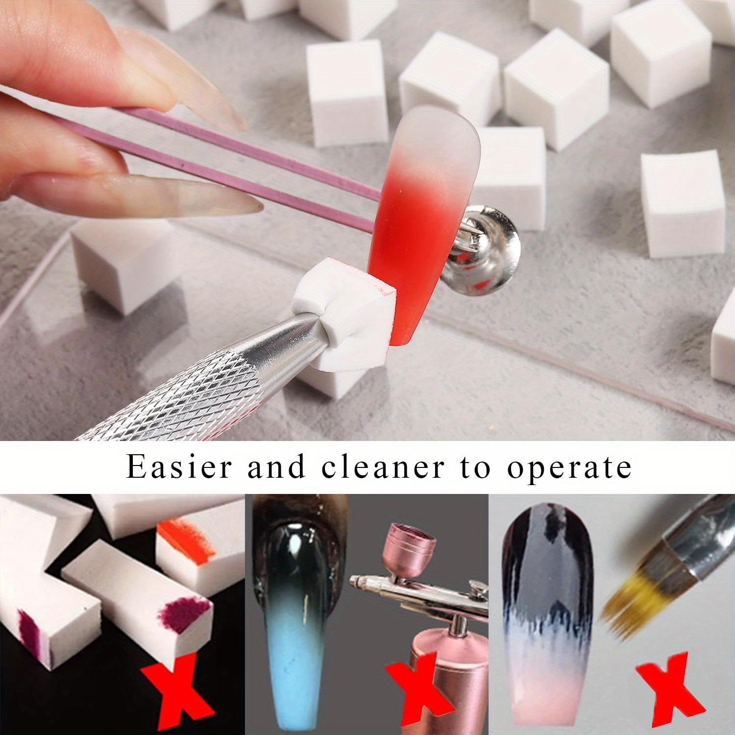 1/50/100 Stuks Vierkante Nail  - Nail Fan Brush recensie en prijs